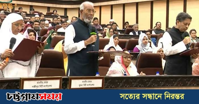 নবনির্বাচিত তিন সিটি মেয়রকে শপথ পাঠ করালেন প্রধানমন্ত্রী