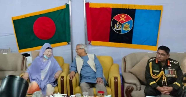 সেনানিবাসে খালেদা জিয়া, প্রধান উপদেষ্টার সঙ্গে একান্ত আলাপ